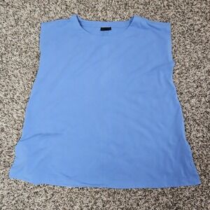 J. Jill Wear Ever Collection Blue Long line sleeveless shirt tunic size Medium